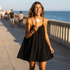 Robe Courte Dos Nu Évasée « Santorini » | L'Inédite Paris