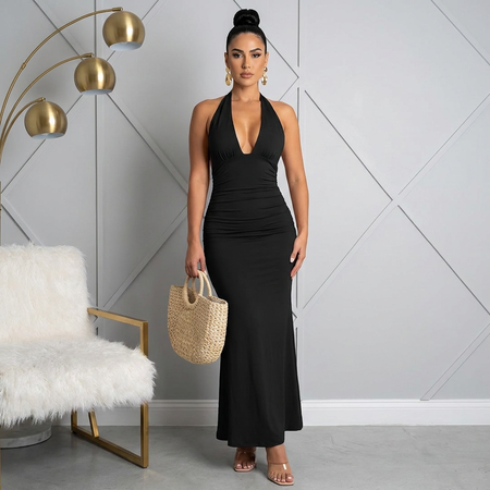 Robe Longue Moulante Dos Nu « Bellissima » | L'Inédite Paris
