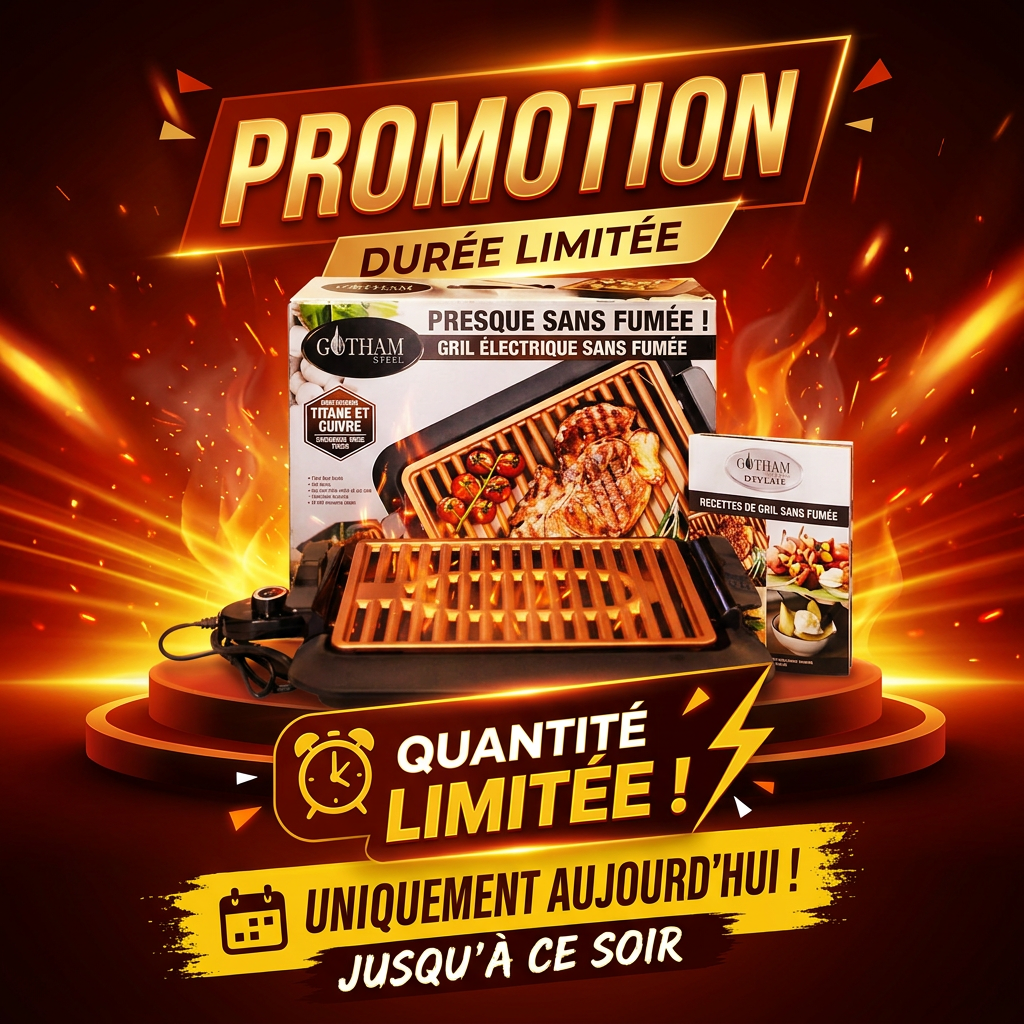 Grill d'Intérieur Toutes Saisons – Presque Sans Fumée