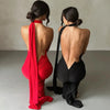 Robe Longue Asymétrique & Dos Nu « Sienne » | L'Inédite Paris