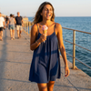 Robe Courte Dos Nu Évasée « Santorini » | L'Inédite Paris